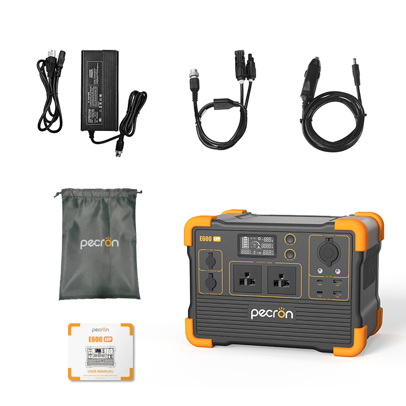 PECRON E600LFP Portable Power Box  1200W/614Wh LiFePo4 แบตสำรองพกพา แบตสำรองไฟ 220V